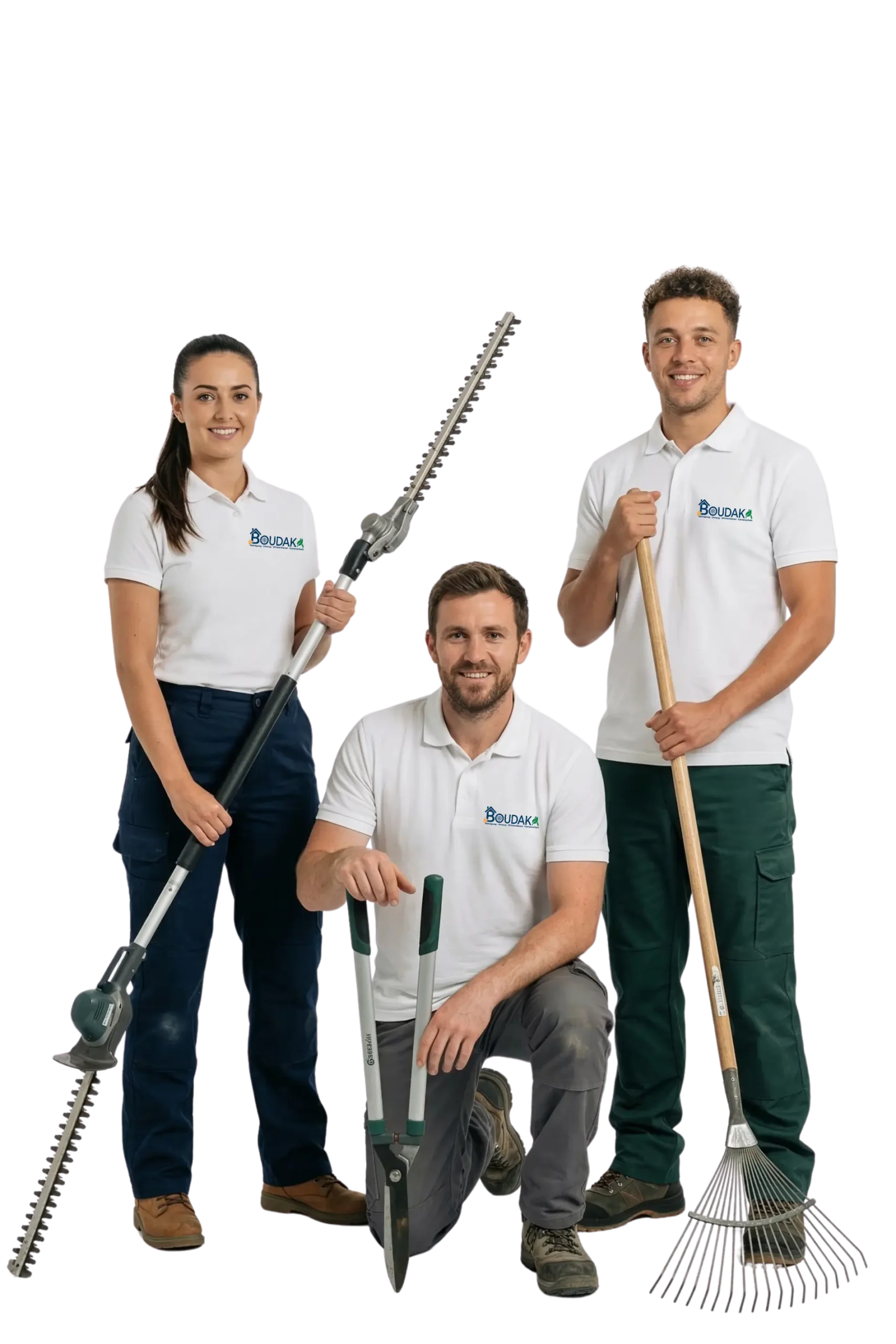 Dienstleistungen Boudaka Gartenarbeiten Team